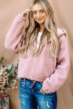 And The Why Sherpa Drawstring Cropped Hooded Jacket Casual Dresses