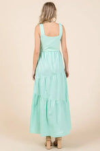 Mittoshop Mix Media Square Neck Maxi Dress Woman Dress