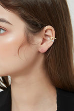 Moissanite 925 Sterling Silver Cuff Earrings Gold One Size