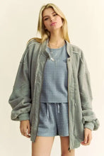 Davi & Dani Exposed Seam Zip Up Dropped Shoulder Jacket Woman Outerwear
