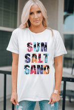 Letter Graphic Round Neck Tee White