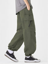 Men's Plus Size Casual Cargo Pants with Multiple Pockets