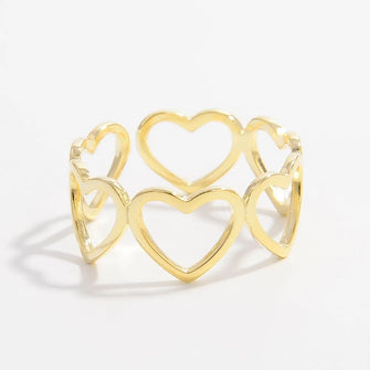 925 Sterling Silver Heart Ring Gold Rings