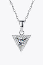 925 Sterling Silver Triangle Moissanite Pendant Necklace Necklaces