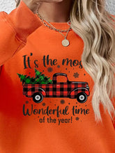 Graphic Round Neck Long Sleeve Sweatshirt Woman Sweatshirts