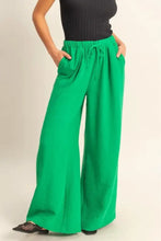 HYFVE Elasticized Waist Wide Leg Pants GREEN Woman Pants