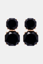 Geometrical Shape Zinc Alloy Frame Dangle Earrings Black One Size Earrings