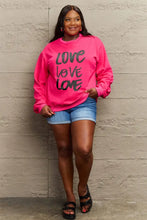 Simply Love Full Size LOVE Round Neck Sweatshirt Woman Sweatshirts