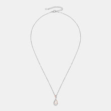 925 Sterling Silver Inlaid Moissanite Infinity Pendant Necklace