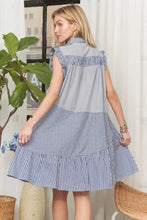 ADORA Button Down Textured Babydoll Dress Woman Casual Dress