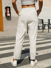 Elastic Waist Tapered Pants