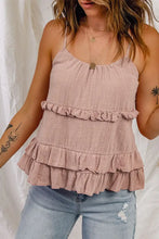 Ruffled Scoop Neck Sleeveless Cami Tanks & Camis