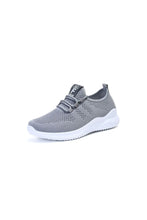 Breathable Mesh Lace Up Athletic Gray