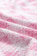 Geometric Print Textured Flap Pocket Shacket Woman Outerwear