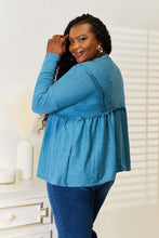 Jade By Jane Full Size Frill Trim Babydoll Blouse Woman Blouses
