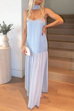Adjustable Strap Maxi Cami Dress with Scarf Woman Maxi Dress