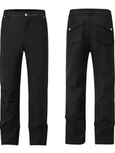 Men's Slim Straight Pants with Ruched Detail