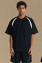 Men's Contrast Half Sleeve T-Shirt Black