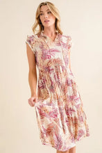 And The Why Boho Printed Tiered Dress Cream Casual Dresses
