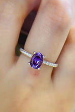 1 Carat Purple Moissanite 4-Prong Ring Rings