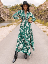 Printed Notched Neck Maxi Dress Woman Maxi Dress