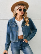 Button Up Long Sleeve Denim Jacket Woman Outerwear