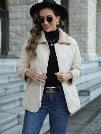 Ivy Lane Snap Down Collared Jacket White