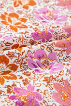 Floral Square Neck Knotted Ruffle Midi Dress Casual Dresses