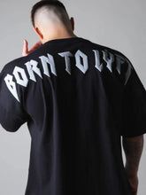 Men's Plus Size Letter Round Neck Half Sleeve T-Shirt Black
