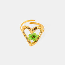 Stainless Steel Eternal Flower Ring Gold One Size