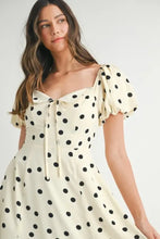 MABLE Polka Dot Puff Sleeve Midi Dress Casual Dresses