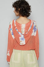 POL Vintage Washed Crochet Hoodie Jacket With Patchwork Cardigans