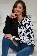 Animal Print Round Neck Top Woman T Shirts