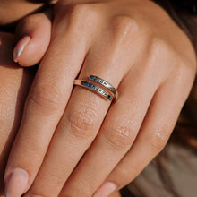 925 Sterling Silver Engraved Bypass Ring Rings