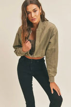 MABLE Long Sleeve Two Way Jacket Olive Woman Outerwear