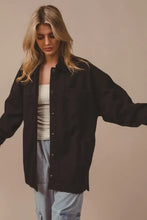 BiBi Button Up Washed Jacket with Pockets Woman Outerwear