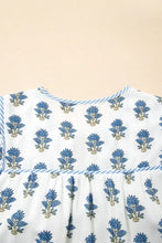 Floral Puff Sleeve Mini Dress with Pockets Woman Casual Dress