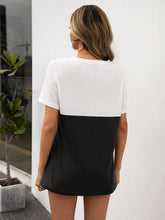 Ivy Lane Color Block V-Neck Short Sleeve Tee