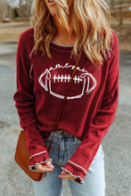 Football Round Neck Long Sleeve Sweatshirt Woman Sweatshirts