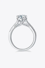 Adored 1 Carat Moissanite 925 Sterling Silver Side Stone Ring Rings