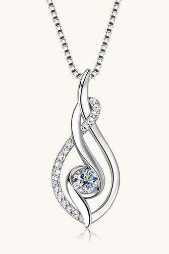 Moissanite 925 Sterling Silver Necklace Silver One Size