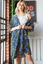 Heimish Full Size Half Sleeve Floral Open Cardigan Plus Size Woman Outerwear