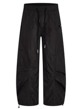 Men's Loose Fit Drawstring Cargo Pants Coffee Color