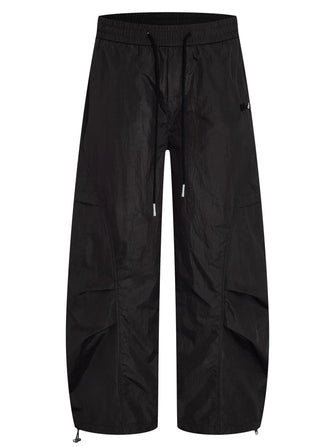 Men's Loose Fit Drawstring Cargo Pants Coffee Color
