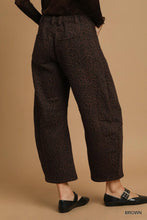 Umgee leopard print wide leg pants in brown featuring a bold leopard print pattern and flowing wide leg design