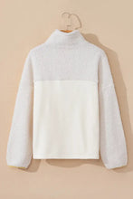 Mock Neck Long Sleeve Sherpa Sweatshirt Woman Sweatshirts
