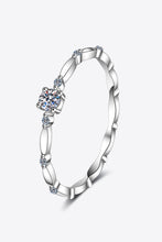 Moissanite 925 Sterling Silver Rhodium-Plated Ring Silver