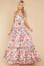 Floral Square Neck Wide Strap Maxi Dress Woman Maxi Dress