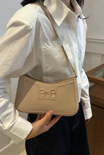 Bow Trim PU Leather Shoulder Bag Shoulder Bags