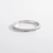 925 Sterling Silver Inlaid Zircon Ring Silver